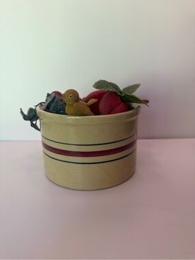 Vintage R.R.P. Co. Robinson Ransbottom Pottery banded crock from Roseville OH
